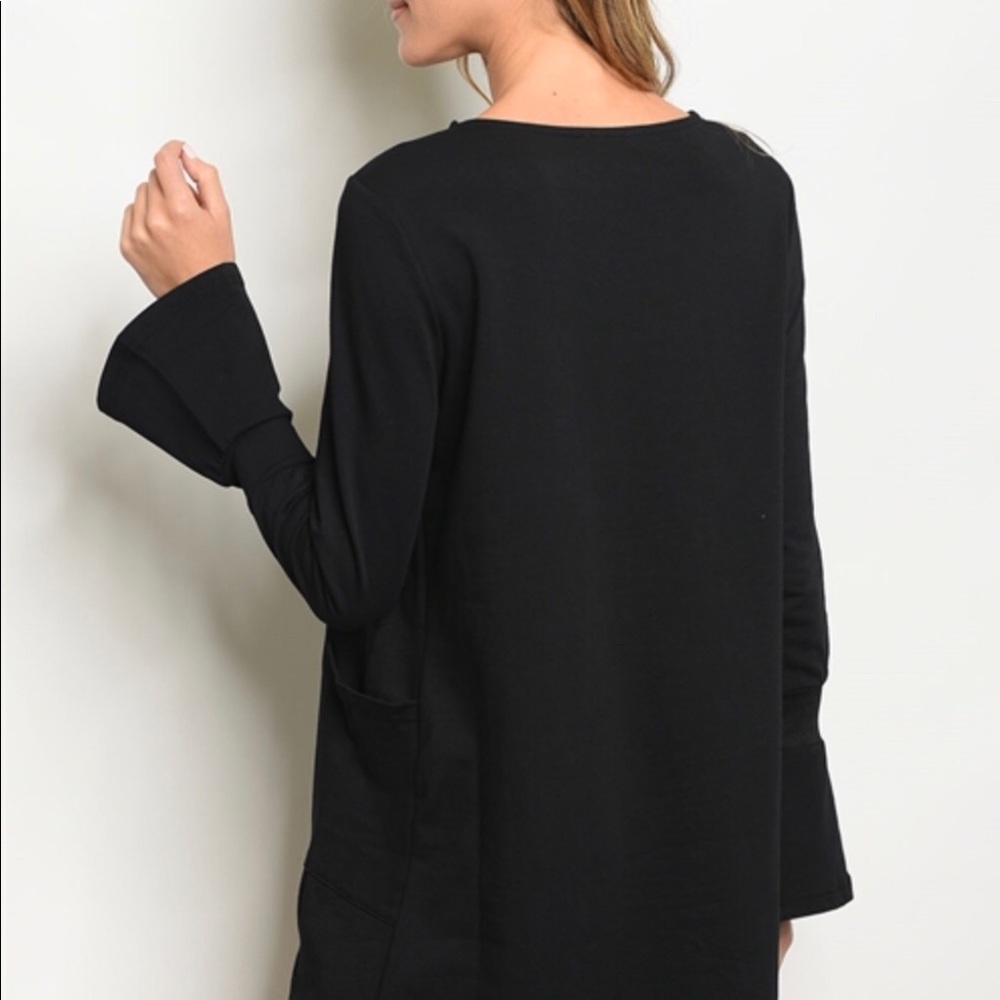 LAST ONE Bell Sleeve Dress with Pockets Sz L - Picture 3 of 3